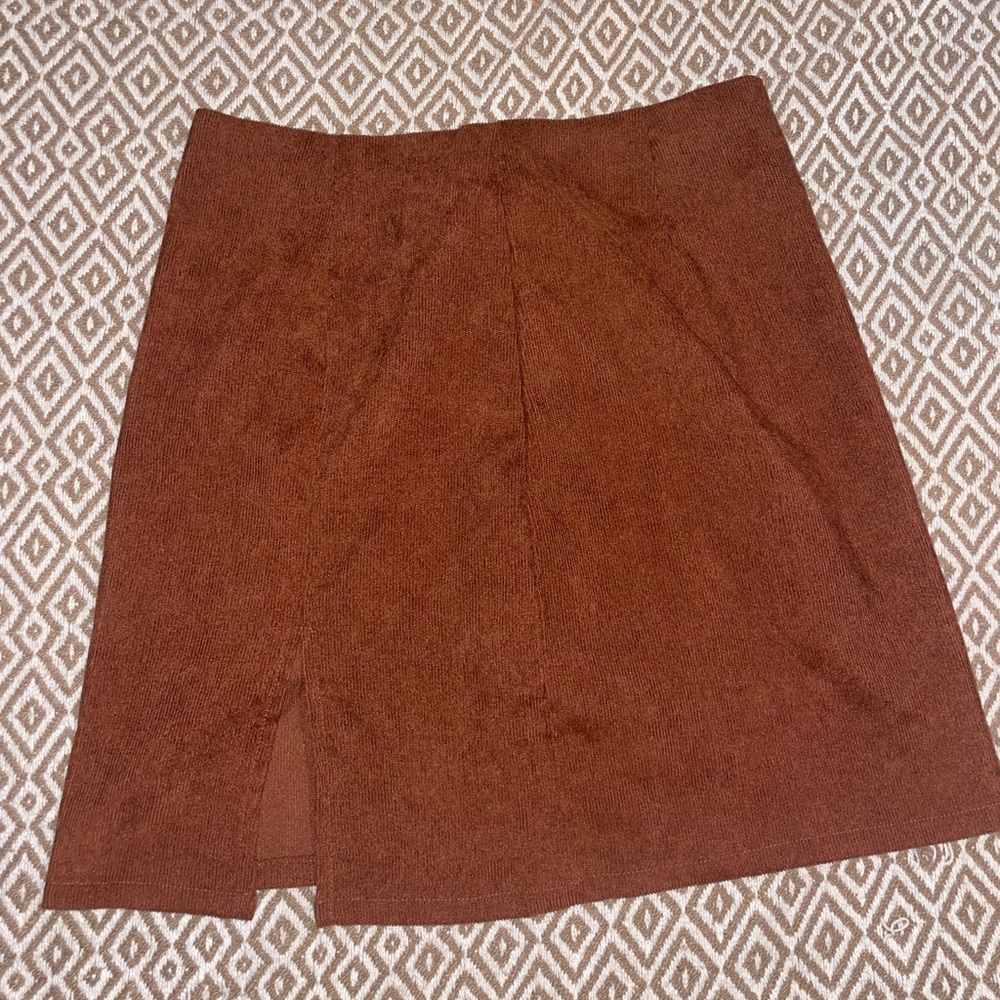 Brown Corduroy Skirt